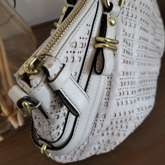 Coach Madison Sophia Satchel Bag in Perforated White/Bone Leather - Picture 3 of 9